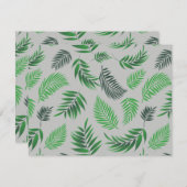 Muster tropischer Blätter 11 Mitteilungskarte (Vorne/Hinten)