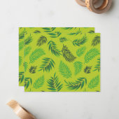 Muster tropischer Blätter 12 Mitteilungskarte (Vorderseite/Rückseite Beispiel)