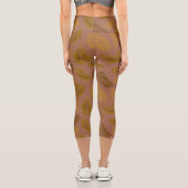 Muster tropischer Blätter 15 Capri Leggings (Rückseite)