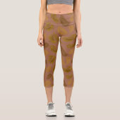 Muster tropischer Blätter 15 Capri Leggings (Vorderseite)