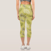 Muster tropischer Blätter 17 Capri Leggings (Rückseite)