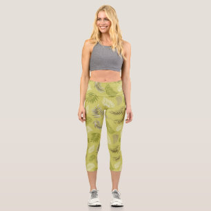 Muster tropischer Blätter 17 Capri Leggings