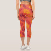 Muster tropischer Blätter 18 Capri Leggings (Rückseite)