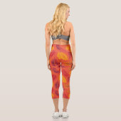 Muster tropischer Blätter 18 Capri Leggings (Rückseite)