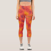 Muster tropischer Blätter 18 Capri Leggings (Vorderseite)