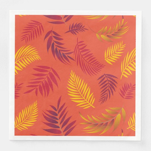 Muster tropischer Blätter 18 Serviette (Vorderseite)