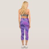 Muster tropischer Blätter 19 Capri Leggings (Rückseite)