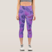 Muster tropischer Blätter 19 Capri Leggings (Vorderseite)
