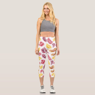 Muster tropischer Blätter 20 Capri Leggings