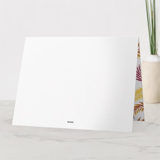 Muster tropischer Blätter 20 Dankeskarte (Rückseite)