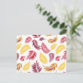 Muster tropischer Blätter 20 Feiertagspostkarte (Stehend Vorderseite)