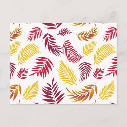 Muster tropischer Blätter 20 Postkarte (Vorderseite)