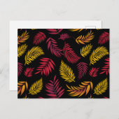Muster tropischer Blätter 21 Feiertagspostkarte (Vorne/Hinten)