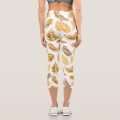 Muster tropischer Blätter 22 Capri Leggings (Rückseite)