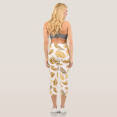 Muster tropischer Blätter 22 Capri Leggings (Rückseite)
