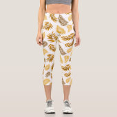 Muster tropischer Blätter 22 Capri Leggings (Vorderseite)