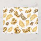 Muster tropischer Blätter 22 Postkarte (Rückseite)