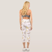 Muster tropischer Blätter 7 Capri Leggings (Rückseite)