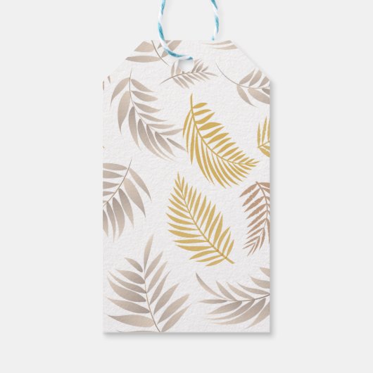 Muster tropischer Blätter 7 Geschenkanhänger (Rückseite)