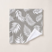 Muster tropischer Blätter 9 Badhandtuch Set (Waschlappen)