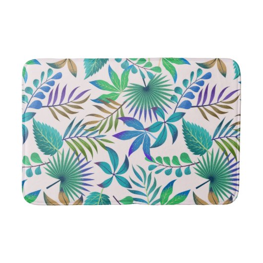 Muster tropischer Blätter Badematte (Vorderseite)