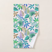 Muster tropischer Blätter Badhandtuch Set (Handtuch)
