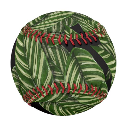 Muster tropischer Blätter Baseball (Vorderseite)