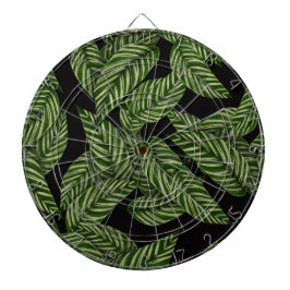 Muster tropischer Blätter Dartscheibe