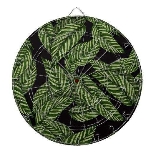 Muster tropischer Blätter Dartscheibe (vorne)