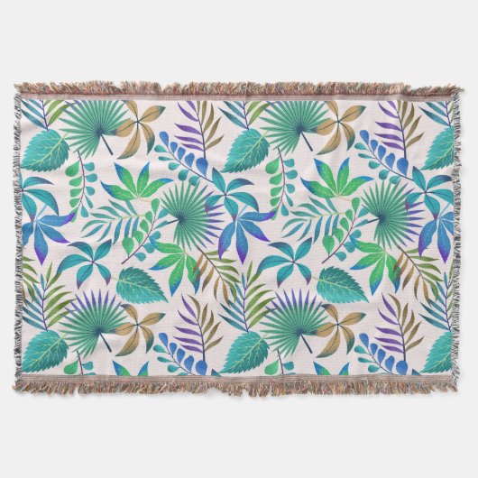 Muster tropischer Blätter Decke (Vorderseite)