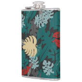 Muster tropischer Blätter Flachmann (Links)