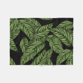 Muster tropischer Blätter Fleecedecke (Vorderseite (Horizontal))