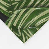 Muster tropischer Blätter Fleecedecke (Ecke)