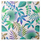 Muster tropischer Blätter Fliese (Vorderseite)