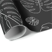 Muster tropischer Blätter Geschenkpapier (Rolleneckpunkt)