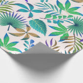 Muster tropischer Blätter Geschenkpapier (Ecke)