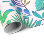 Muster tropischer Blätter Geschenkpapier (Rolleneckpunkt)