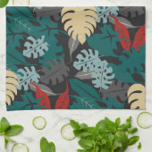 Muster tropischer Blätter Geschirrtuch (Gefaltet)