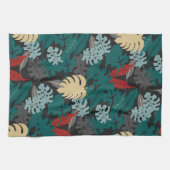 Muster tropischer Blätter Geschirrtuch (Horizontal)