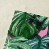 Muster tropischer Blätter - Grüne Folien Strandtuch (Beispiel)