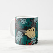 Muster tropischer Blätter Kaffeetasse (Vorderseite Links)