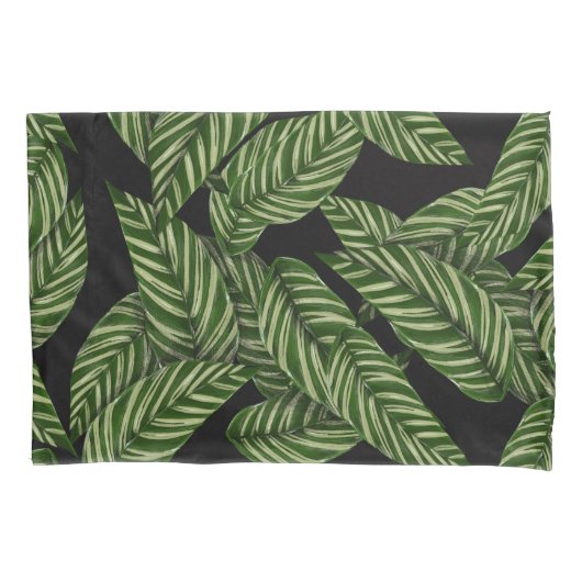 Muster tropischer Blätter Kissenbezug (Vorderseite)