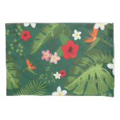 Muster tropischer Blätter Kissenbezug (Vorderseite-Links)