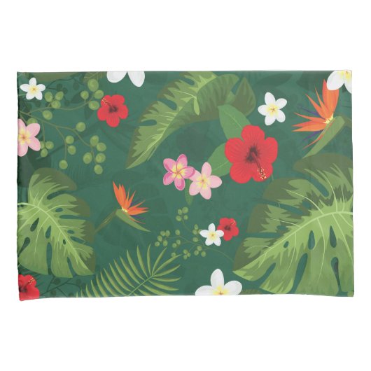 Muster tropischer Blätter Kissenbezug (Vorderseite-Rechts)