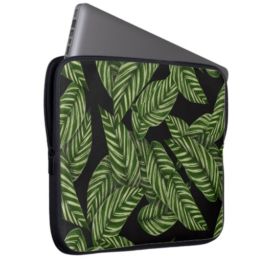 Muster tropischer Blätter Laptopschutzhülle (Vorne Rechts)