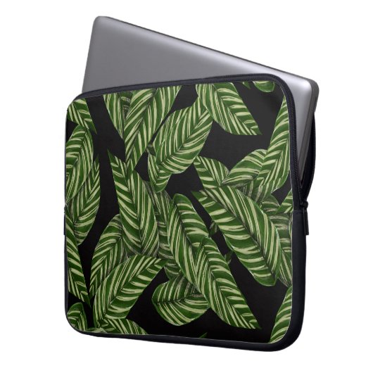 Muster tropischer Blätter Laptopschutzhülle (Vorderseite Links)