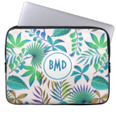 Muster tropischer Blätter Laptopschutzhülle (Vorderseite)