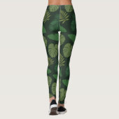 Muster tropischer Blätter Leggings (Rückseite)