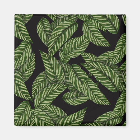 Muster tropischer Blätter Magnet (Vorne)