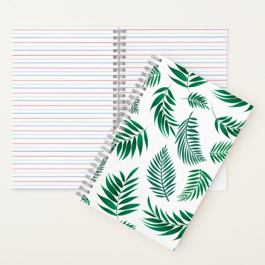 Muster tropischer Blätter Notizblock (Innen)